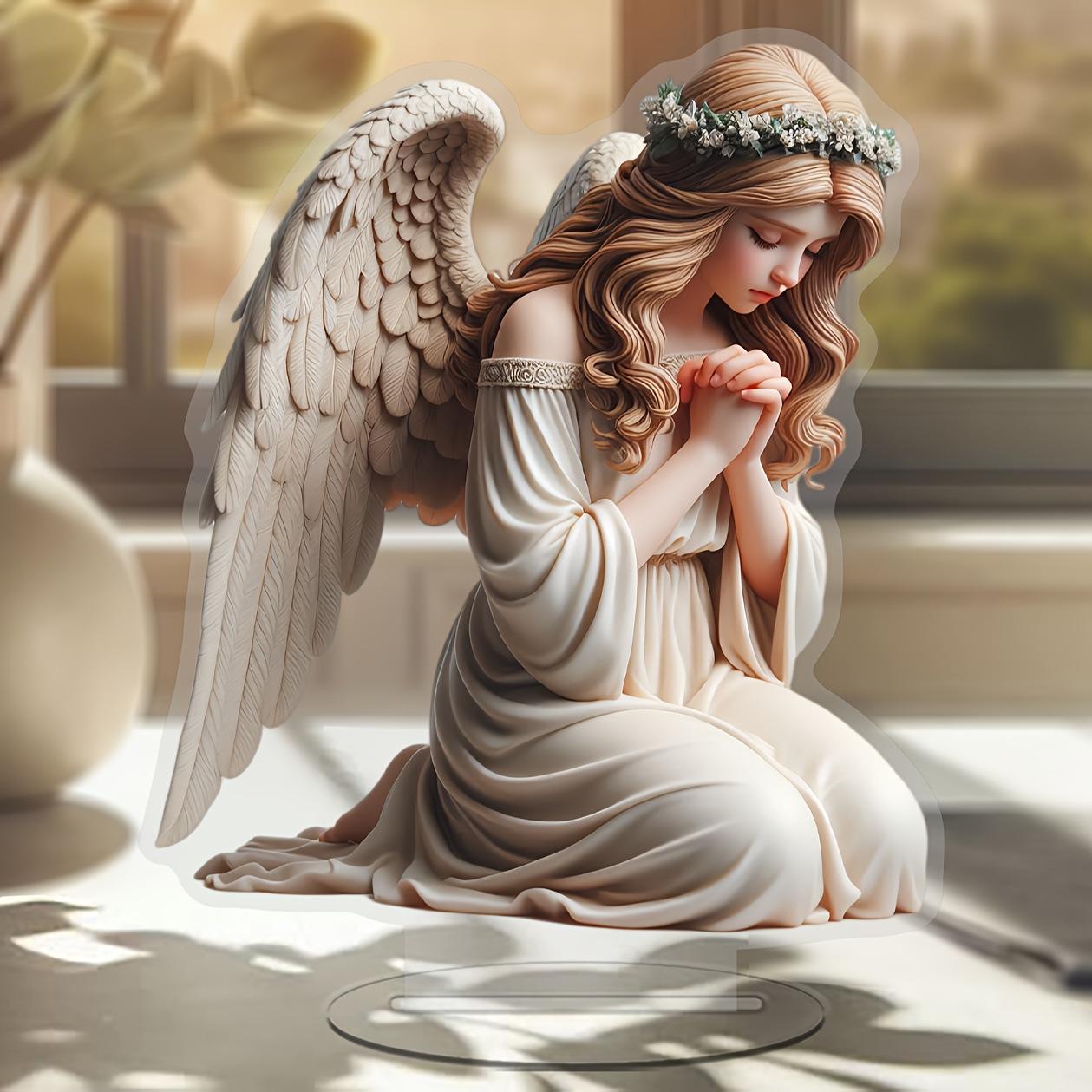 

2D Plane,One Piece,Acrylic Decorative Ornament,Angel Statue,Decorative,Perfect for Office,Home Decoration Hot Sale 20 * 16CM білий