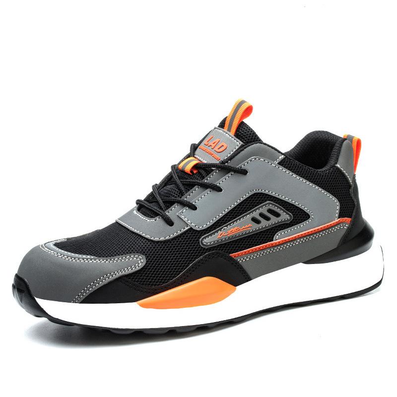 

мужская модная дышащая рабочая обувь с защитным подноском летняя спецодежда защитные ботинки безопасные кроссовки для рабочих защитная обувь 230 коричневый