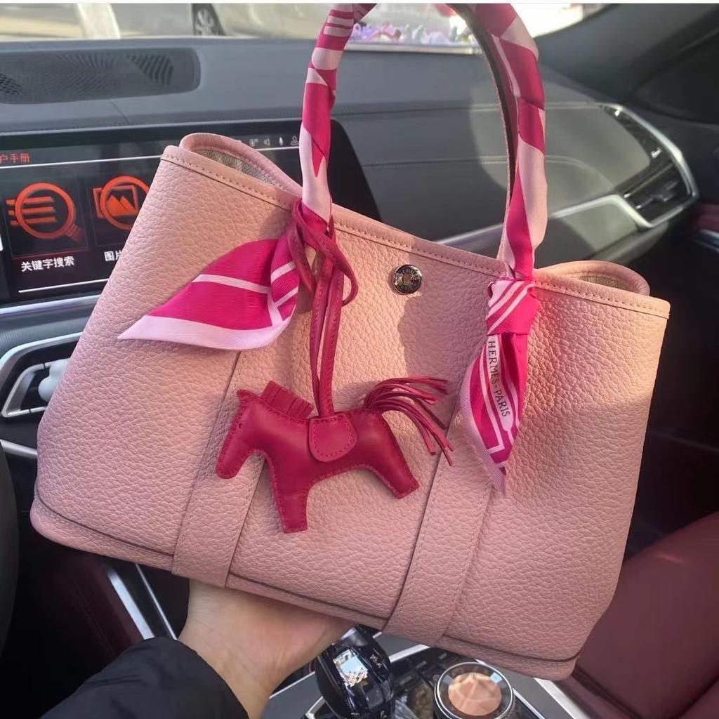 New Style Braided Cowhide Floral Tote Bag Large Capacity Shoulder Bag Genuine Leather Handbag Womens Handbag Messenger Bag