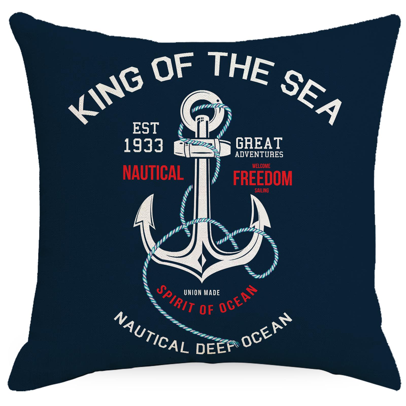 

Скандинавский Морской Якорь Чехол для Подушки Океан Парусный Лен Принт Диван Подушка Сиденье Автомобиля Подушка 45 * 45Cm without pillow core