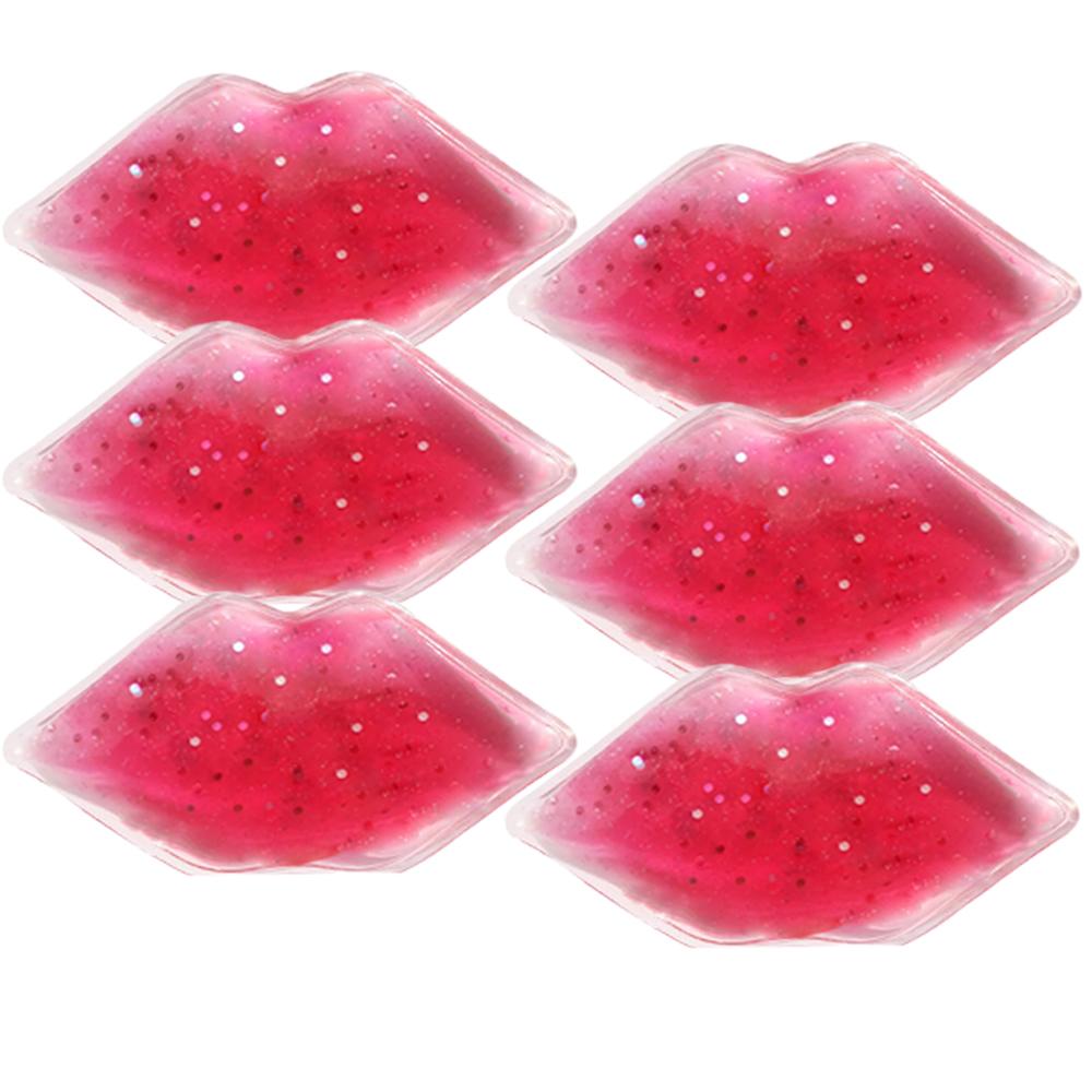 1-6 szt. Żelowe okłady na usta Elastyczne, wielokrotnego użytku, chłodzące podkładki Zimny kompres na urazy kosmetyczne, łagodzenie bólu, do zimnego stosowania po operacji ust