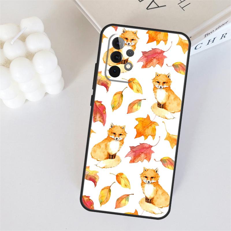 Herbstlaub Fallender Fuchs Für Samsung Galaxy A55 A35 A15 A36 A56 A26 A16 A22 A32 A52 A54 A34 A53 A33 A13 A06 A05 Hülle