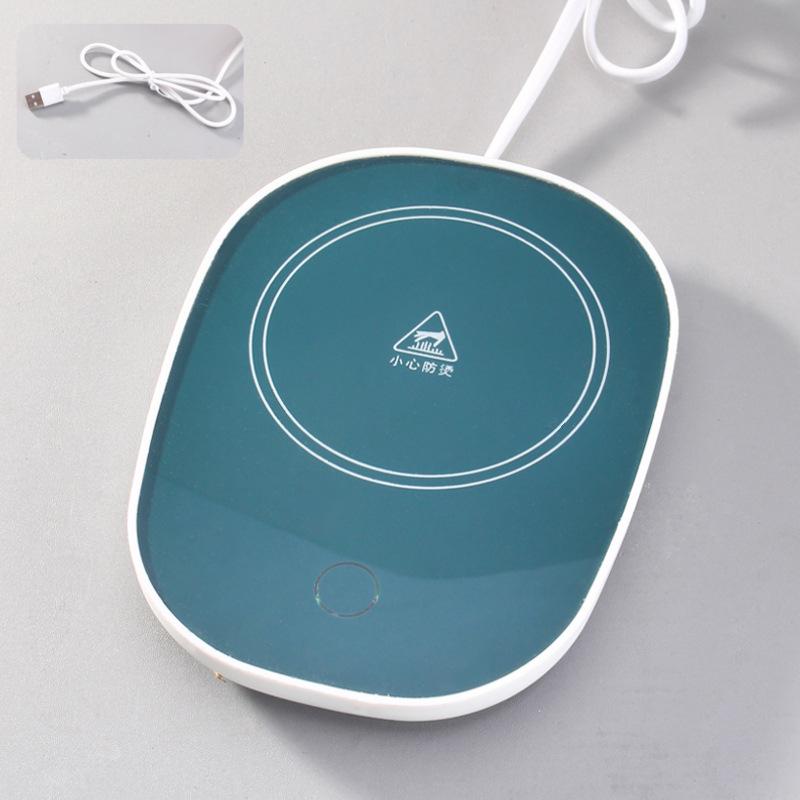 

Умная термостатическая подставка, подходит для дома и офиса, подходит для горячего кофе, чая, воды с молоком, портативна и водонепроницаема EU Plug зелёный