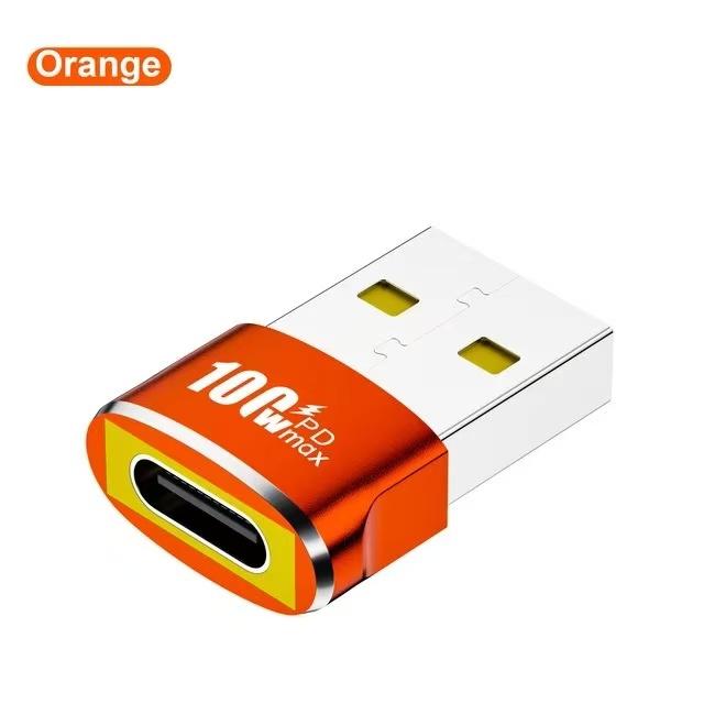 1/2/5Pcs USB To Type C OTG Adapter USB USB-C Female To USB Male PD100W Fast Charging OTG Connector For PC Macbook Samsung