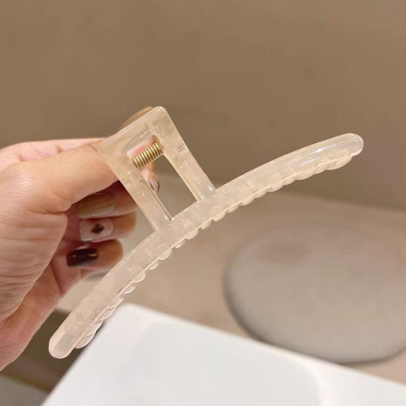 Simple and transparent large grab clip Korean acrylic disc hairpin children large size elegant temperament back head hair access