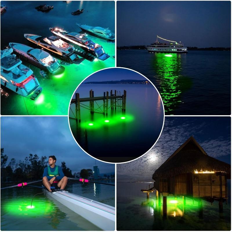 Fishing Lure Lights for Makita/Dewalt/Milwaukee 18V Battery  IP68 Waterproof Underwater Fishing Light Night Fishing Green Light