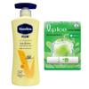 Vaseline Intensive Care Lotion & Mentholatum Lip Balm Set