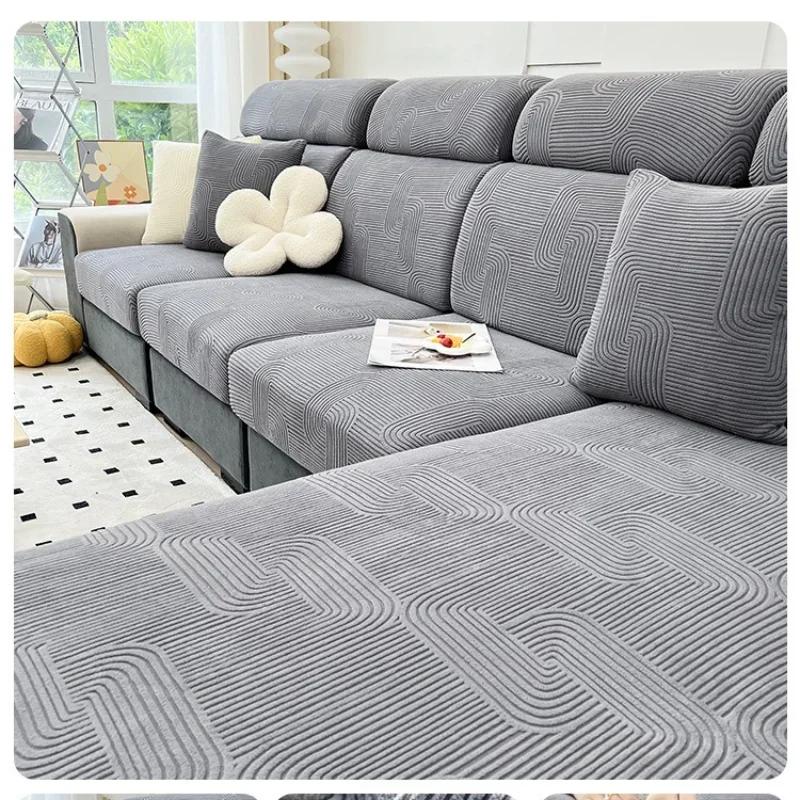 1Pc Elastic Sofa Cover Adjustable Sofa Cover Seat Cushion Energy Slipcover L-Shaped Corner Couch Cover Slipcover 1/2/3/4 Seater