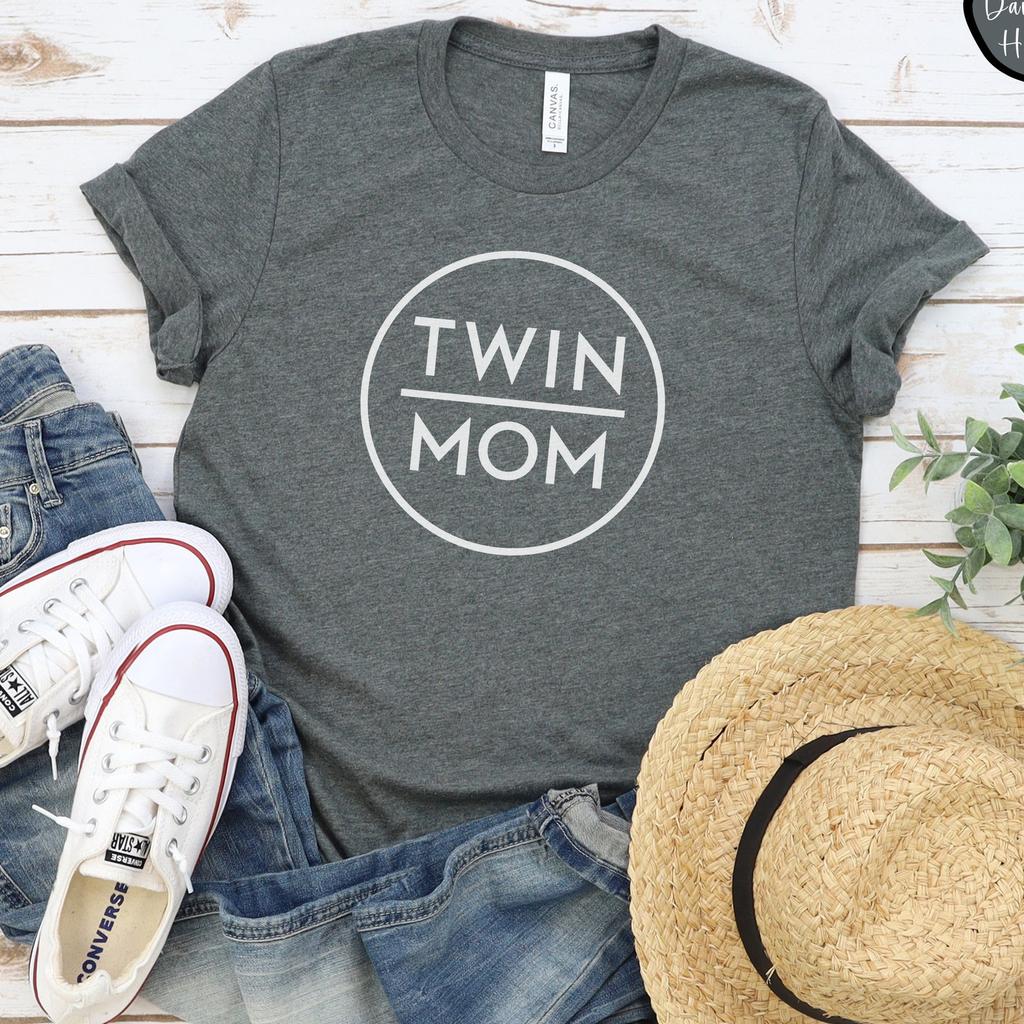 Twin Mom T-Shirt: Soft Graphic Tee for Mothers