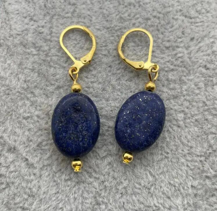 

Модные и модные серьги из лазурита в форме яйца.