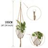 Flower Pot Hemp Rope Hanging Net Straw Macrame Plant Hanger Flower Pot Garden Holder Legs Hanging Rope Basket Balcony Decor