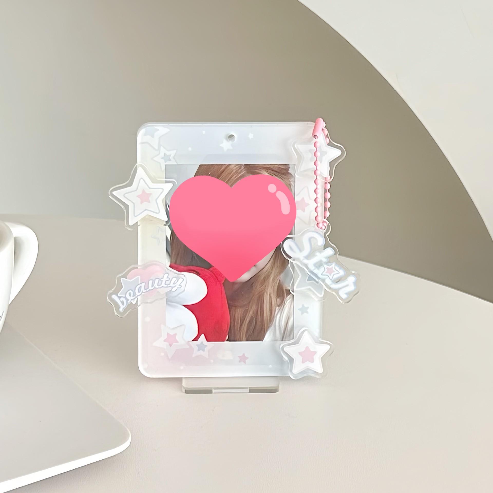 

Акриловая фоторамка Idol Small Card Postcard Display Stand 3-дюймовый держатель для фотокарточек Украшение для рабочего стола