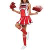 2 Pcs/Set Cheerleader Performance Outfit Sleeveless Top Skirt Set High School Glee Club Girl Cheerleading Costume Varsity Cheerleader Dress Uniform