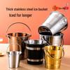 ZISIZ Stainless Steel Household Ice Bucket