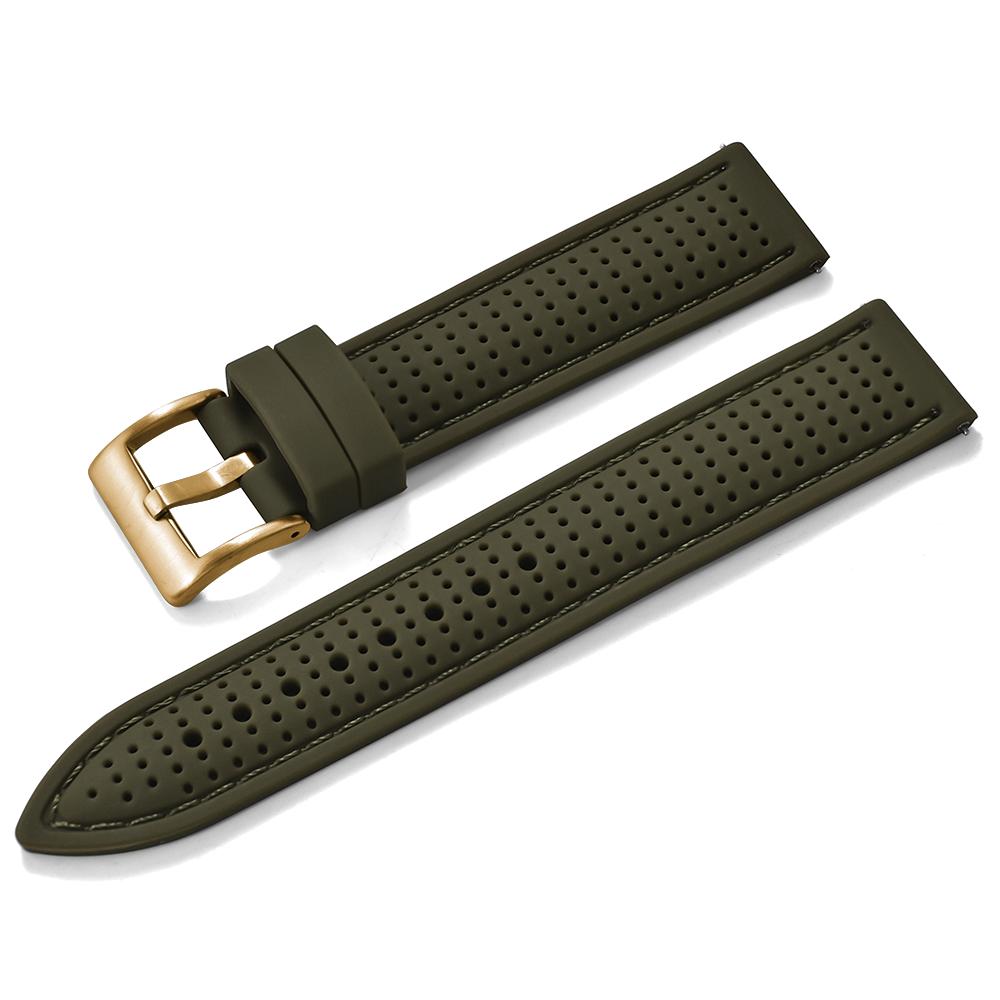 Quick Release Sport Silicone Watch Band - Breathable Waterproof Soft Rubber Strap Universal Fit 18mm 20mm 22mm For Men Women