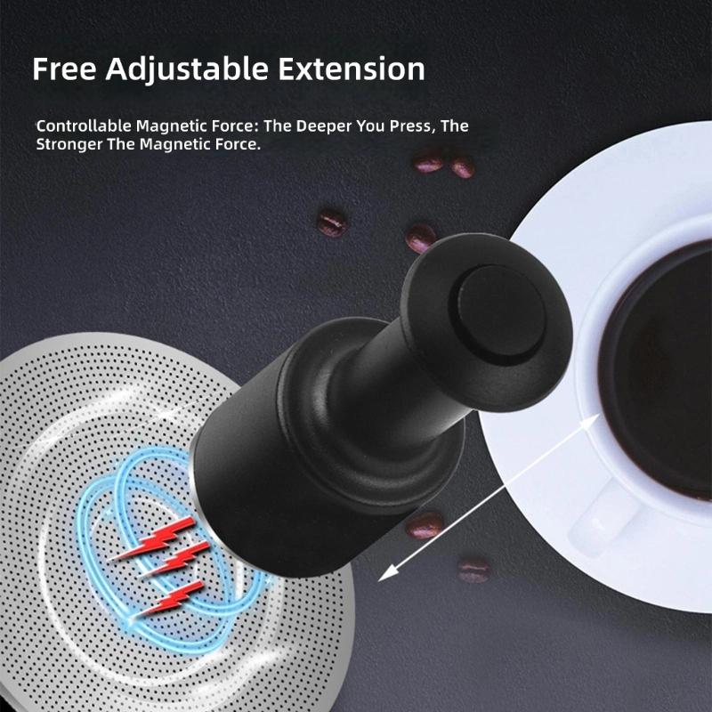 Adjustable Coffee Puck Screen Extraction Tool for Espresso Machines Aluminum Magnetic Design and Burn-Resistant Casing