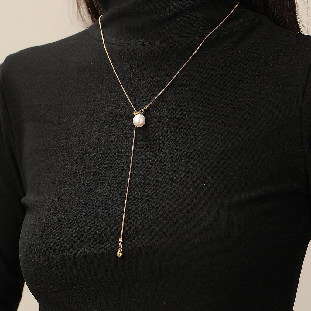 Natural Tiger Eye Bead Pearl Adjustable Necklace Alloy Jewelry For Daily Wear Or Special Occasions