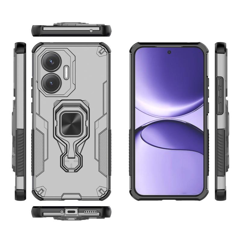 For Xiaomi Poco F7 5G/Redmi Turbo 4 Pro 5G Phone Case WANLONFENG PC TPU Back Cover Kickstand with Tempered Glass