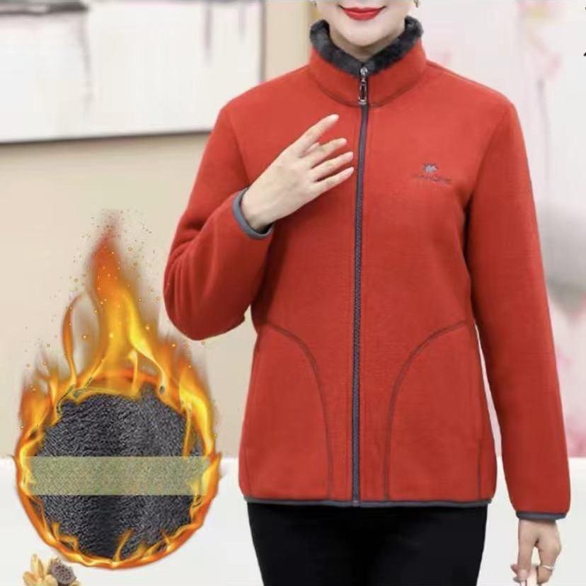 Polar Fleece Jacket Women  Autumn Winter Thickened Fleece Polar Fleece Jacket
