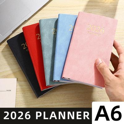 Auf Lager: 2026 A6 Englischer Planer - Bunter Monatsindex & Jahreskalender Tagebuch.