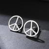 My Shape Peace Sign Cufflinks Stainless Steel Cufflinks Men Classic Cuff Buttons Wedding Business Shirt Suits Fashion Jewelry