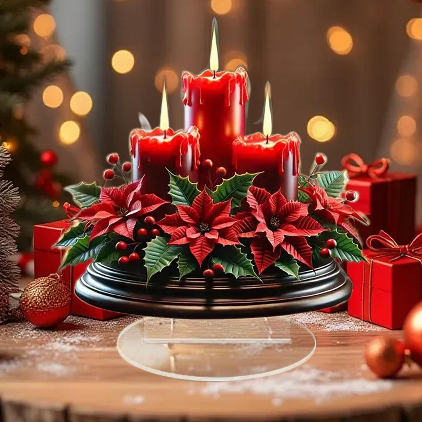 

Рождественские украшения 2D акриловая табличка коллекционная с подставкой-основанием украшения настольный центральный элемент