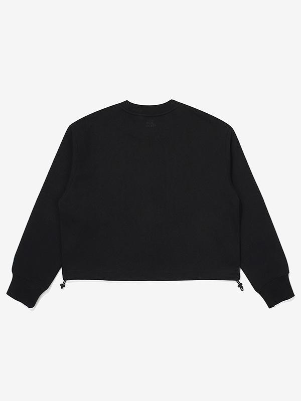 BBC EARTH W Slogan Crop Sweatshirt_Black