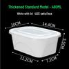 Disposable 750ml Rectangular Takeaway Box with Lid - Thickened Transparent Plastic Lunch/Fruit/Fast Food Container