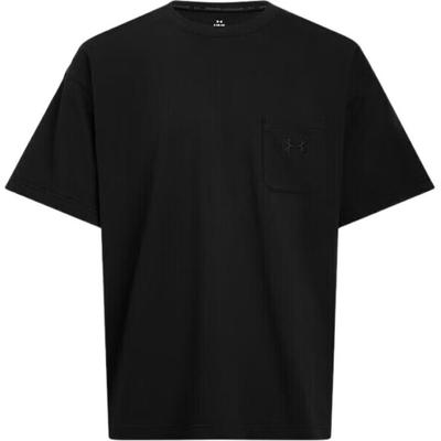 Kieszonkowy T-shirt z krótkim rękawem z okrągłym dekoltem o luźnym kroju Unisex Tops 1389372-001