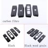 For Toyota Land Cruiser Prado 2024 ABS Carbon Fiber Car Glass Lift Button Decorative Frame Car Interior Accessories