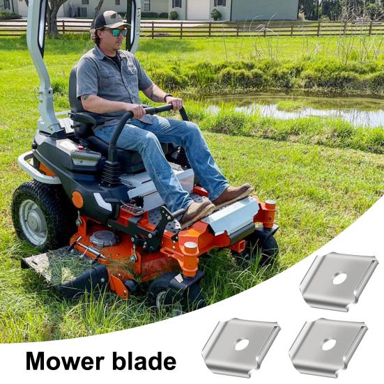 3Pcs X-Blade Dual Mulching Blade Adapters Lawn Mower Blade Adapters 5/8" Center Hole Mowing Blade Adapter for Standard Commercial Lawn Mower Blades
