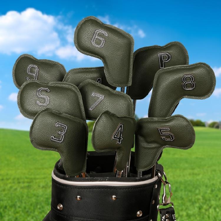 10Pcs PU Leather Iron and Wedges Golfs Club Head Cover Golfs Iron Headcover Protective Cover to Protect Your Golfs Clubs