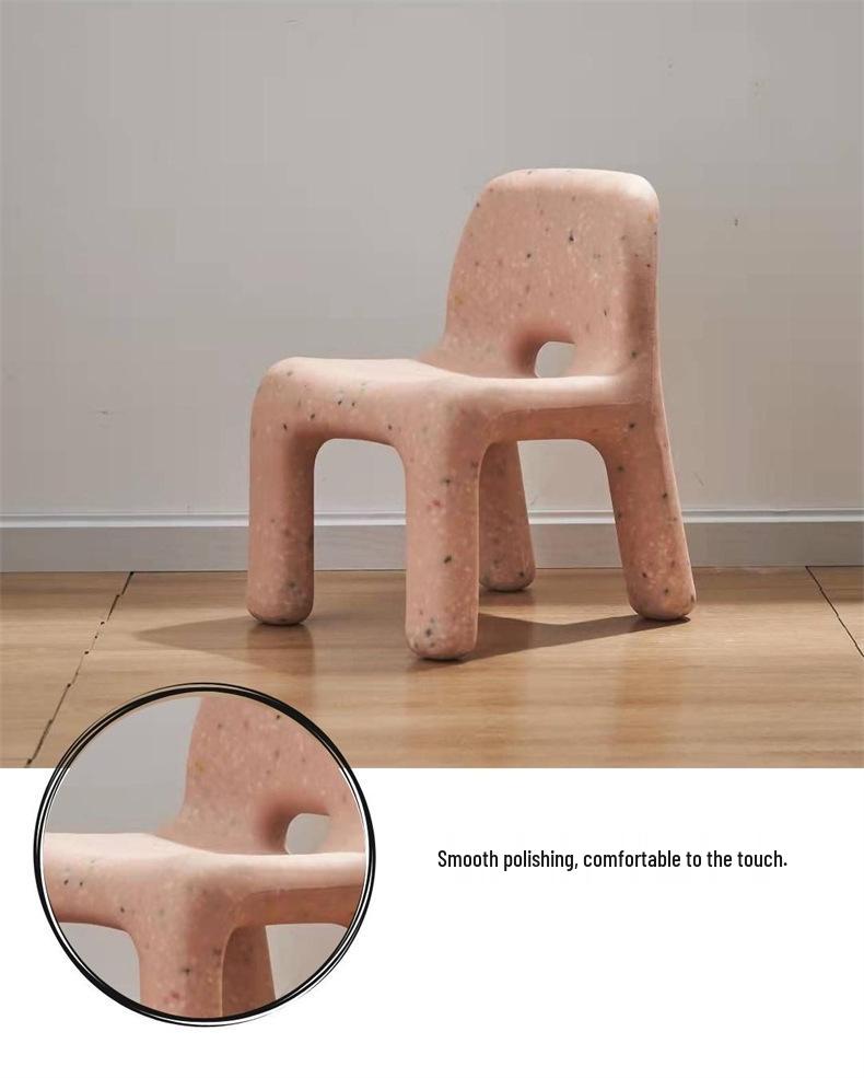 Charming Nordic Children's Chair with Backrest - Kids' Early Education Stool