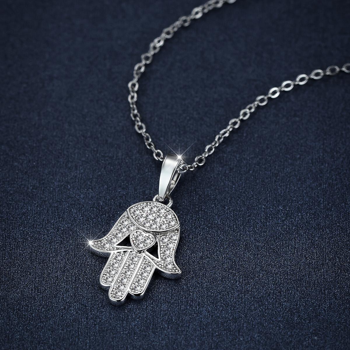 

Креатив Золото Серебро Цвет Сердце Фатима Рука Пальма Ожерелье Дамы Повседневная одежда Вечеринка Ожерелье Подарок