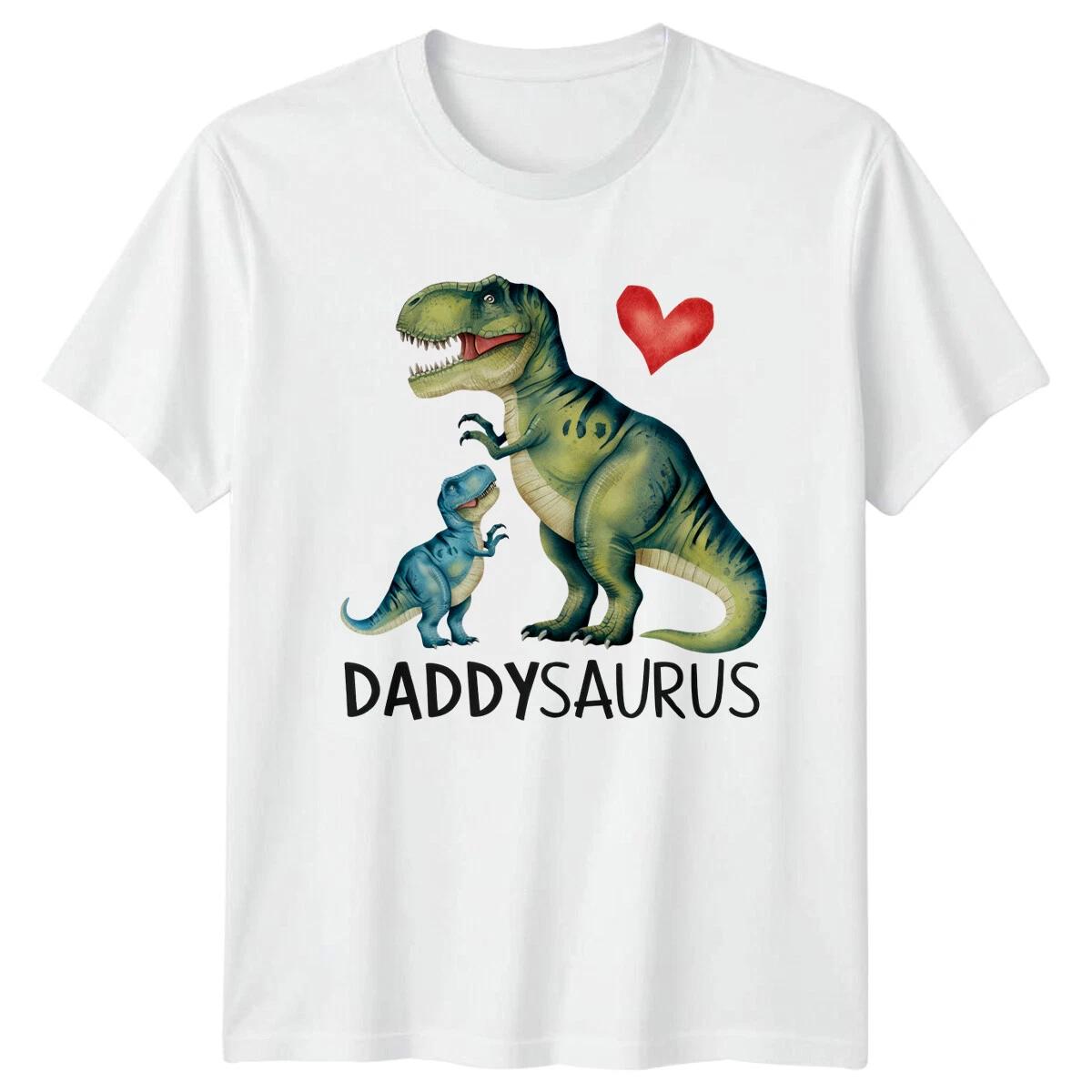 DaddySaurus T Shirt Fathers Day Dinosaur Dad Gift T Rex Lover Tee 4 4XL