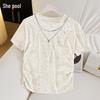 Women's Rhinestone Tie-Dye Short Sleeve T-Shirt