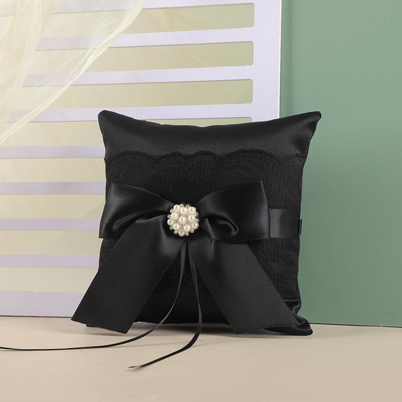 

Flower Girl Basket Black White, Pearl Handle Wedding Toss Confetti Holder, Handheld Floral Container for Ceremony