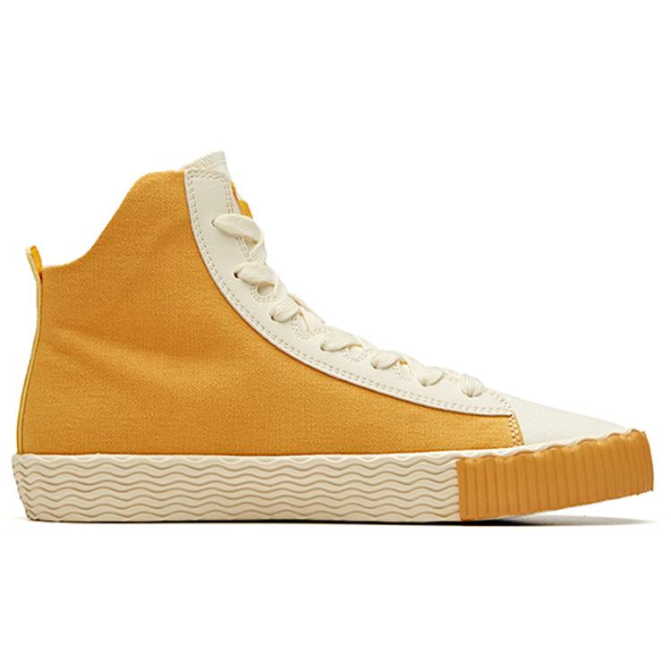 New Anta Life Collection Mid Top Skateboard Shoes Women's Ginger Yellow 12948650-4