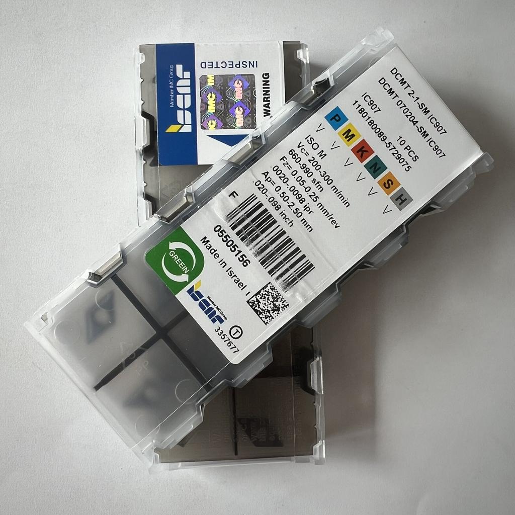 ISCAR / DCMT070204-SM IC907 / Industrial Indexable Carbide Inserts 10 Pcs