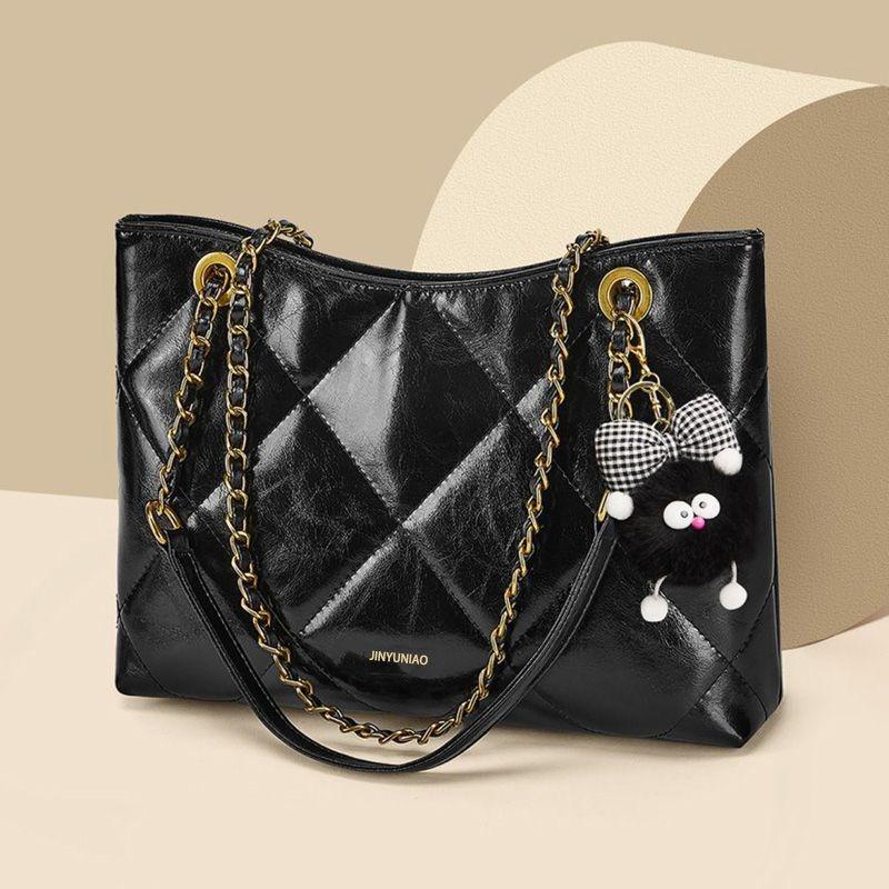 Bag Women's New Light Luxury Women's Diamond Bag Glue Lower Tote Bag Shoulder Bag Crossbody Commuter Women's Bag