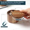Bamboo Salt Cellar, 2 PCS Salt Container with Built-in Spoon, Salt Box Bowl with Magnetic Swivel Lid, Elegant Kitchen Salt Holder Saver Jar To Storage