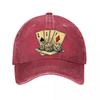 Gorra Snapback de Algodón Negra Gráfico de Dados de Póker Gorra de Béisbol Lavada