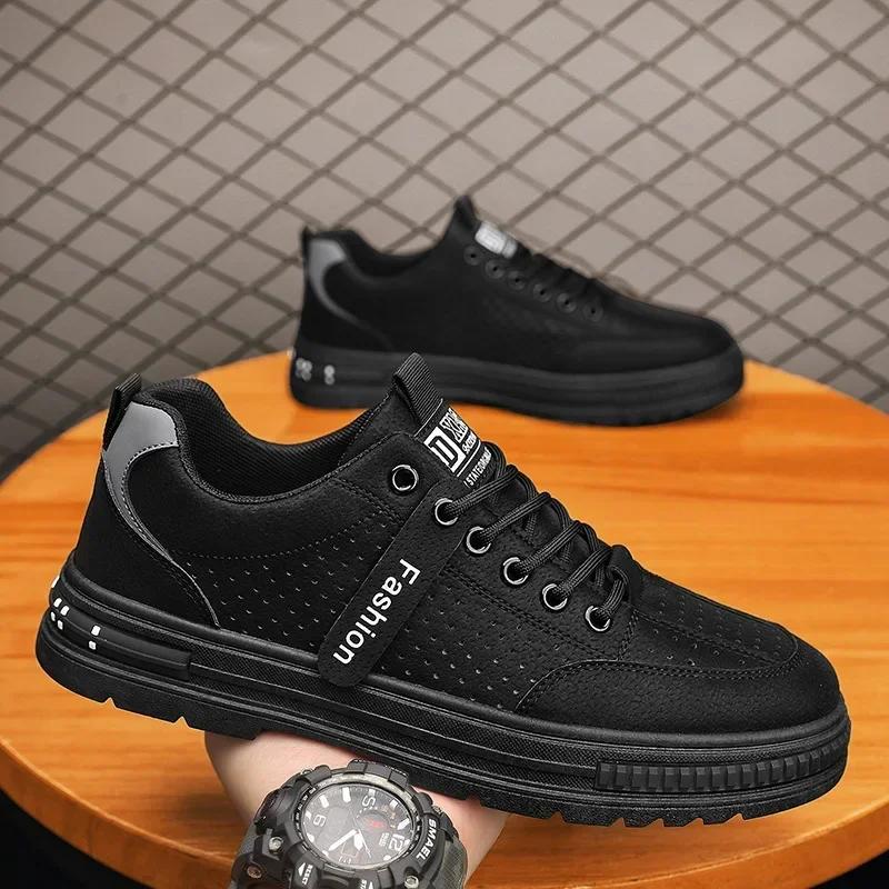 

Мужская обувь, повседневная обувь, дышащая рабочая модная обувь, низкие кожаные туфли на плоской подошве для мужчин, деловая обувь для прогулок в офисе 39