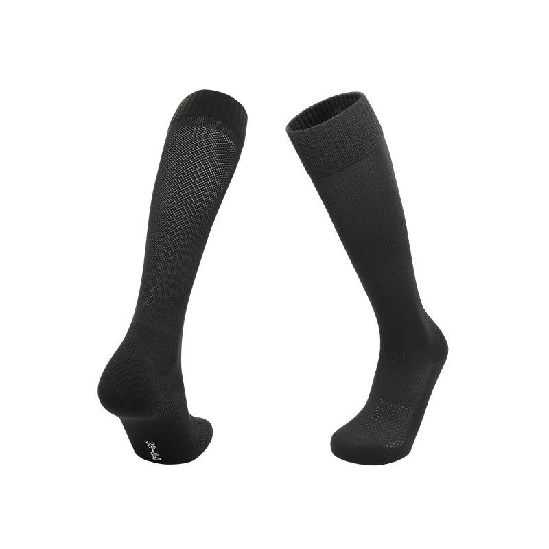 2026 Solid Color Professional Football Socks, Non-slip Towel Bottom, Breathable and Sweat-absorbing Adult Long-tube Sports Socks