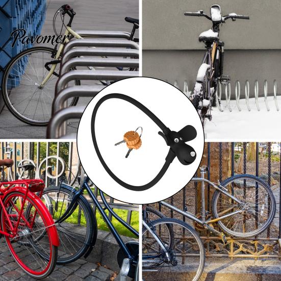 Key-operated Bike Lock with Keys Cute Biscuit Dog Cable Anti-Theft Secure Silicone Covered Bicycle for Helmet Door Skateboard Anti-theft Bicycles