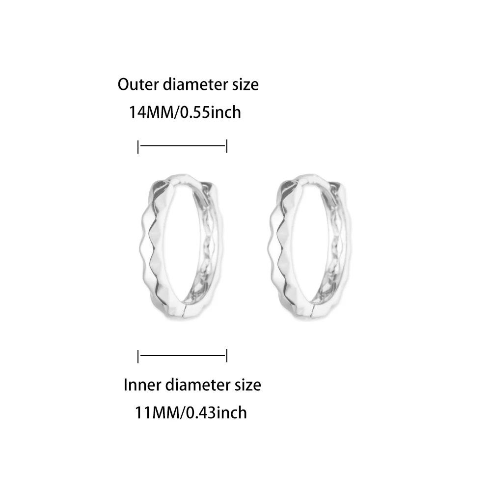 New Trendy Color Row Diamond Micro-inlaid Zircon Ear Buckle Simple and Advanced Sense Exquisite Small Commuter Earrings