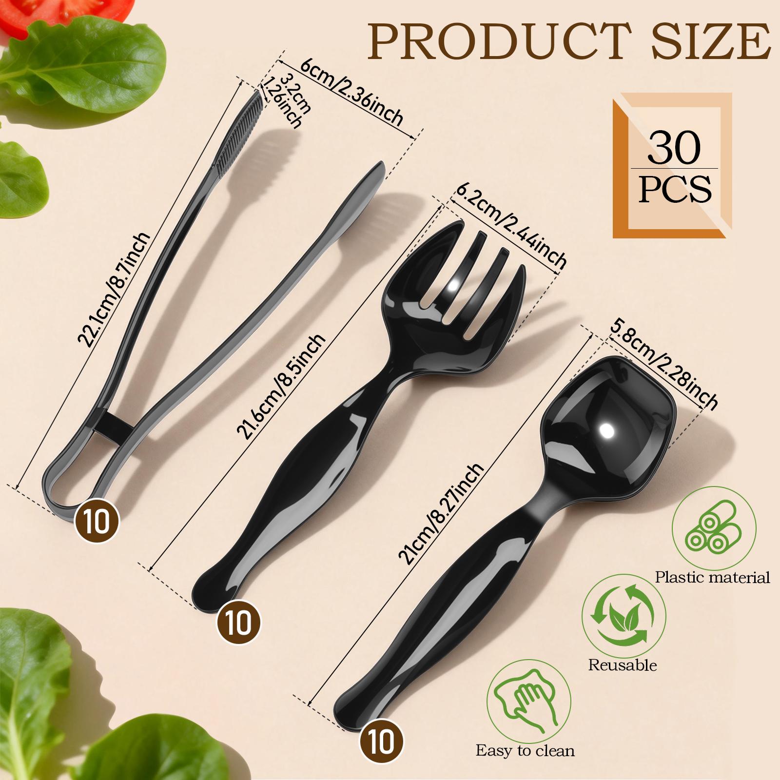 

30Pcs Plastic Serving Tong Disposable Serving Reusable Food-Safe Serving Utensils for BBQ Buffet Party Large Groups Kitchen Tool