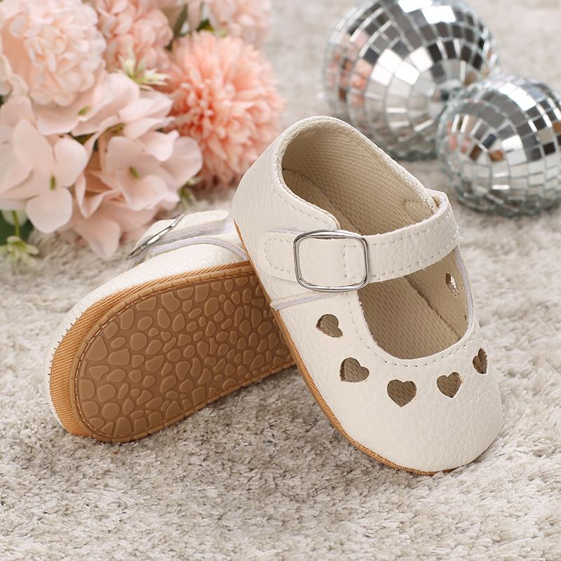 Khaki 0-18M Baby Casual Shoes Infant Toddler Bowknot Non-slip Rubber Soft-Sole Flat PU First Walker Newborn Bow Decor Mary Janes