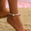 Beads Flower Bracelet Boho Bohemian Beach Jewelry Polymer Clay Braid Rope Bracelet  Party Jewelry