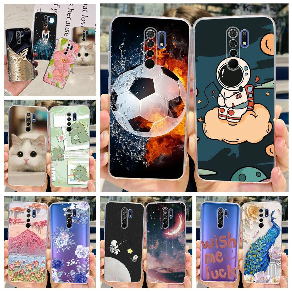 For Xiaomi Redmi 9 Case Stylish Painted Fundas 6.53'' Soft Silicone Phone Case For Xiaomi Redmi 9 Prime Redmi9 Back Cover Bumper